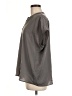 Versona 100% Polyester Gray Short Sleeve Blouse Size M - photo 5