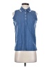 Outer Banks Blue Sleeveless Button-Down Shirt Size S - photo 1