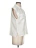FRAME 100% Linen Ivory Sleeveless Button-Down Shirt Size XS - photo 4
