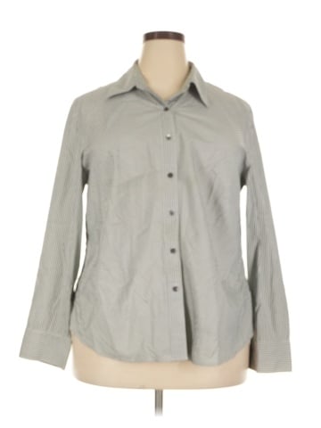 Lafayette 148 New York 3/4 Sleeve Button-Down Shirt (view 1)