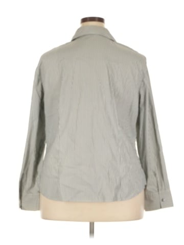 Lafayette 148 New York 3/4 Sleeve Button-Down Shirt (view 2)
