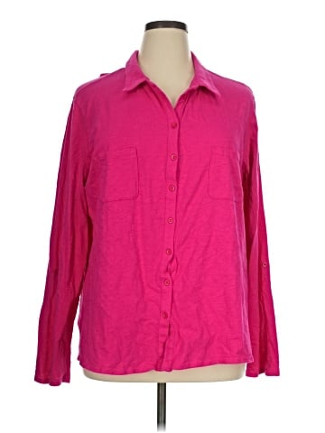 Long Tall Sally Long Sleeve Button-Down Shirt (view 1)