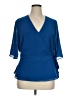 Banana Republic 100% Polyester Blue 3/4 Sleeve Blouse Size XL (tall) - photo 1