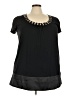 Venezia Black Short Sleeve Blouse Size 22 - 24 Plus - photo 1