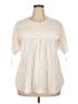 ECI 100% Cotton Ivory Short Sleeve Blouse Size 18 - photo 1