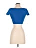 Zara Blue Short Sleeve Top Size S - photo 2