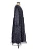 Madewell 100% Polyester Stars Blue Casual Dress Size S - photo 4