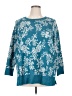 Croft & Barrow Floral Teal Pullover Sweater Size 1X - photo 1