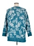 Croft & Barrow Floral Teal Pullover Sweater Size 1X - photo 2