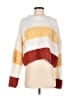 Mi ami 100% Polyester Color Block White Pullover Sweater Size S - photo 1