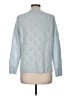 C by Bloomingdales 100% Cashmere Chevron-herringbone Blue Cashmere Pullover Sweater Size M - photo 2