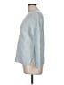 C by Bloomingdales 100% Cashmere Chevron-herringbone Blue Cashmere Pullover Sweater Size M - photo 5