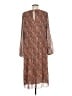 Wilfred 100% Polyester Paisley Brown Casual Dress Size M - photo 2