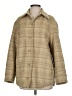 Vince. Plaid Tan Wool Coat Size S - photo 1