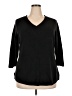 Karen Scott 100% Acrylic Black Pullover Sweater Size 2X - photo 1