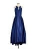 Betsy & Adam 100% Polyester Solid Blue Cocktail Dress Size 2 - photo 1