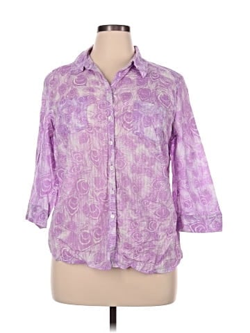 Croft & Barrow 3/4 Sleeve Button-Down Shirt (view 1)