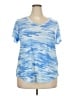 Style&Co Camo Blue Short Sleeve T-Shirt Size 2X - photo 1