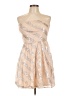 Charlotte Russe 100% Polyester Metallic Silver Cocktail Dress Size L - photo 1