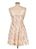 Charlotte Russe 100% Polyester Metallic Silver Cocktail Dress Size L - photo 2
