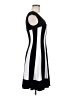 Connected Apparel Stripes Black Casual Dress Size 6 - photo 4