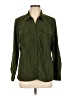 Studio Works Stripes Green Long Sleeve Blouse Size L - photo 1