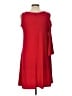 Nina Leonard Solid Red Casual Dress Size L - photo 2
