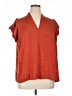 Nine West 100% Polyester Orange Short Sleeve Blouse Size 1X - photo 1