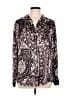 Johnny Was 100% Silk Paisley Black Long Sleeve Silk Top Size L - photo 1