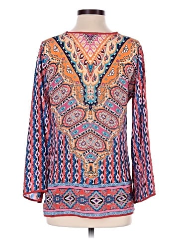 Tolani Long Sleeve Silk Top (view 2)
