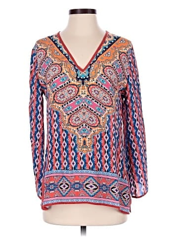 Tolani Long Sleeve Silk Top (view 1)