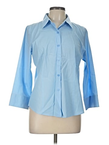 Talbots 3/4 Sleeve Button-Down Shirt (view 1)