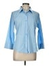 Talbots Blue 3/4 Sleeve Button-Down Shirt Size 12 - photo 1