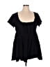 ASOS Design 100% Baumwolle Black Short Sleeve Top Size 16 - photo 1