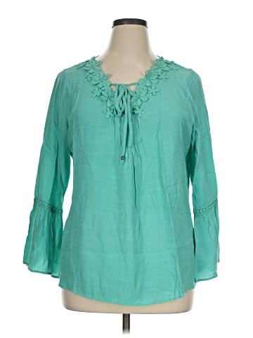 NY Collection 3/4 Sleeve Blouse (view 1)
