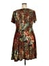 Connected Apparel Print Brown Casual Dress Size 18W - photo 2