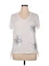 Caribbean Joe Silver Short Sleeve Top Size XL - photo 1