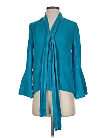 Alice + Olivia 3/4 Sleeve Silk Top (view 1)