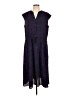 Anne Klein 100% Polyester Paisley Blue Purple Casual Dress Size L - photo 1