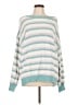 ABound 100% Cotton Stripes Teal Pullover Sweater Size L - photo 1