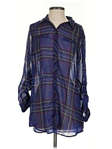 Guess 3/4 Sleeve Button-Down Shirt (view 1)
