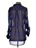Guess Plaid Blue 3/4 Sleeve Button-Down Shirt Size S - photo 2
