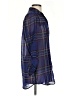 Guess Plaid Blue 3/4 Sleeve Button-Down Shirt Size S - photo 4