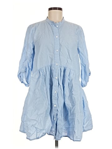 Only 3/4 Sleeve Button-Down Shirt (view 1)