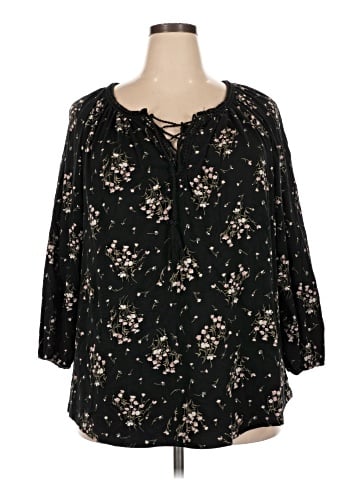 Chaps 3/4 Sleeve Blouse (view 1)