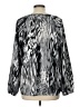 Chico's 100% Polyester Animal Print Gray Silver Long Sleeve Blouse Size Lg (2) - photo 2