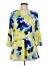 Ellen Tracy Yellow 3/4 Sleeve Blouse Size L - photo 1
