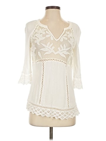 Pale Sky 3/4 Sleeve Blouse (view 1)