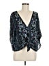 Lovestitch 100% Rayon Blue 3/4 Sleeve Blouse Size M - photo 1
