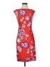 Chaps 100% Polyester Print Orange Cocktail Dress Size S - photo 1